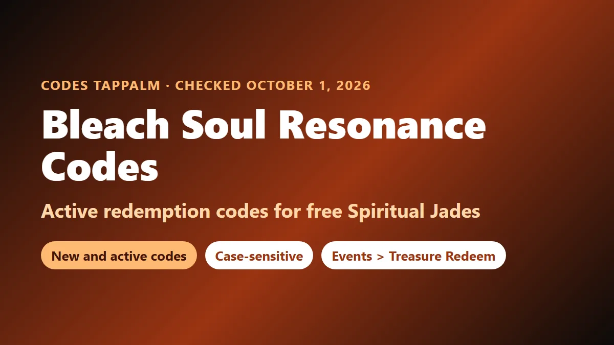 Bleach Soul Resonance codes: active redemption codes for free Spiritual Jades